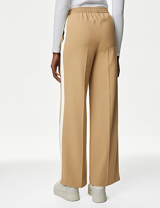 Side Stripe Wide Leg Trousers