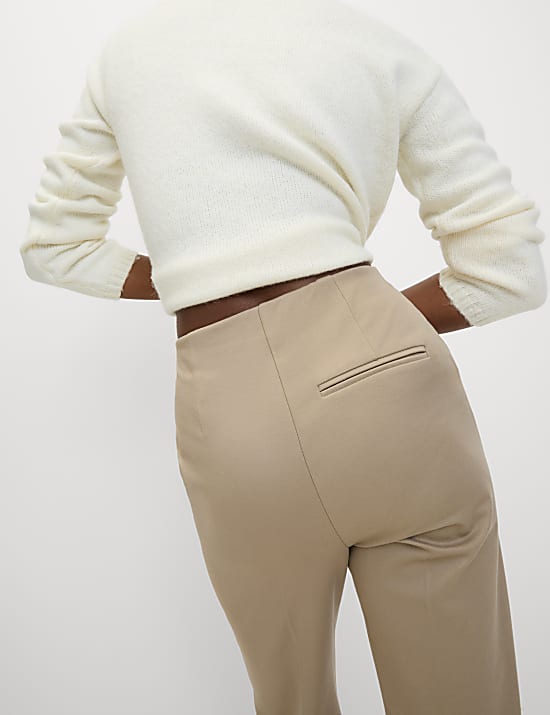 Jersey Twill Straight Leg Trousers