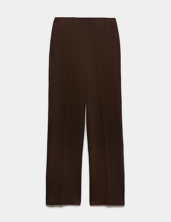 Jersey Twill Straight Leg Ankle Grazer Trousers