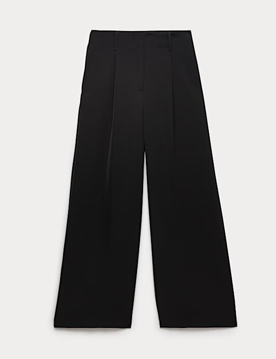 Single Pleat Wide Leg Trousers