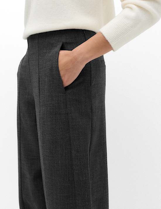 Tailored Barrel Leg Trousers