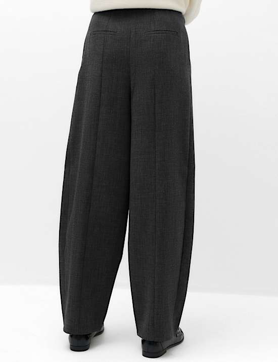 Tailored Barrel Leg Trousers