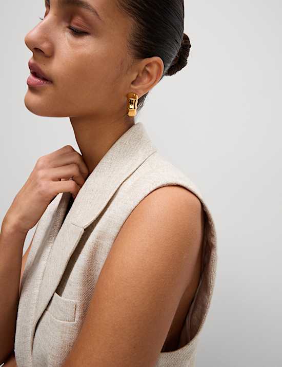 Gilet de costume en lin mélangé