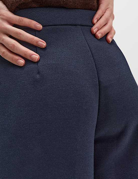 Jersey Elasticated Waist Wide Leg Trousers