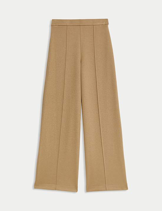 Jersey Elasticated Waist Wide Leg Trousers