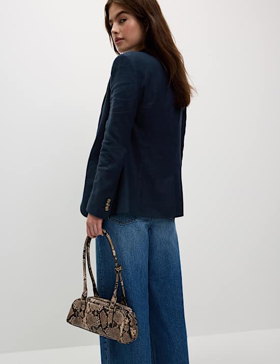 Linen Rich Single Breasted Blazer