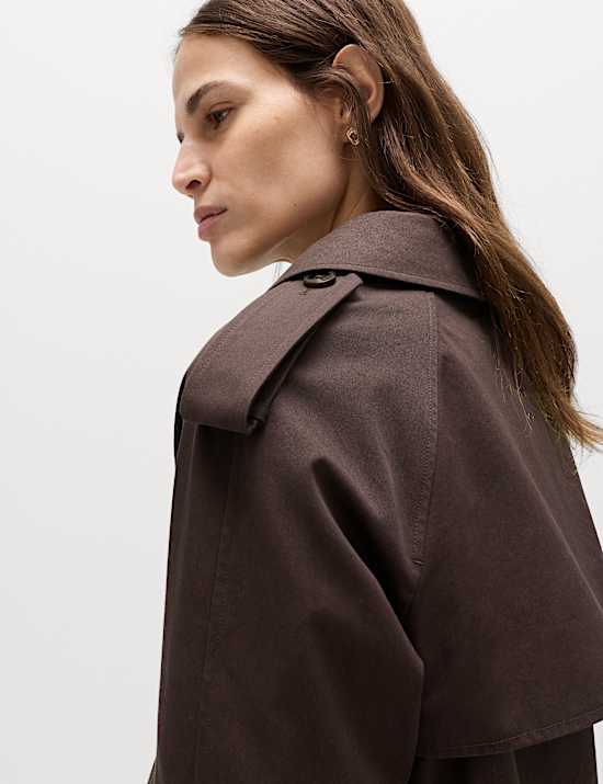 Pure Cotton Short Trench Coat