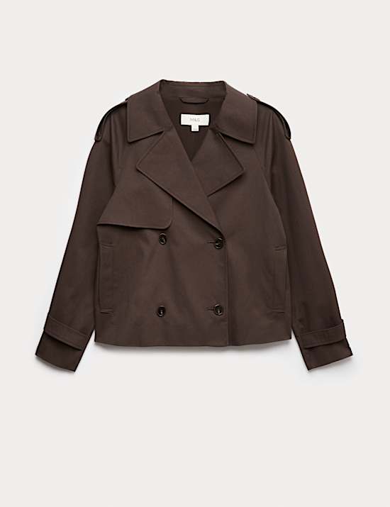 Pure Cotton Short Trench Coat