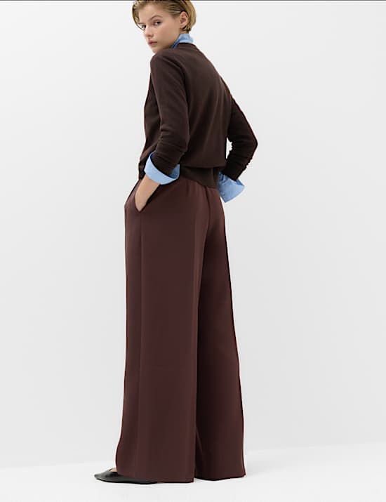 Pleated Wide Leg Trousers