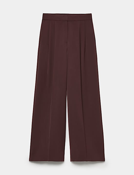 Pleated Wide Leg Trousers