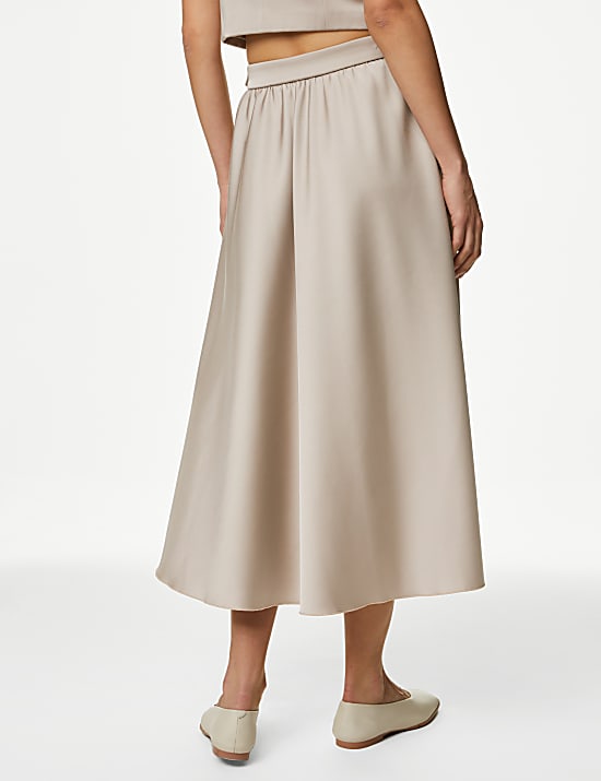 Satin Midaxi Circle Skirt