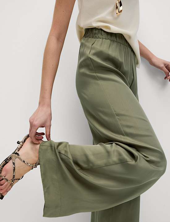 Pantalon palazzo coupe large