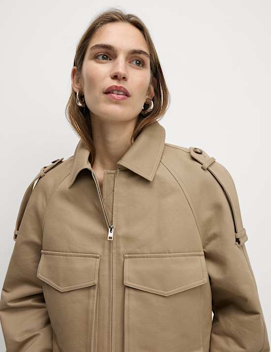 Pure Cotton Utility Trucker Jacket