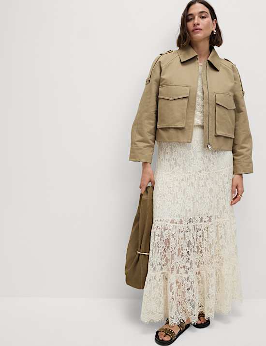 Pure Cotton Utility Trucker Jacket