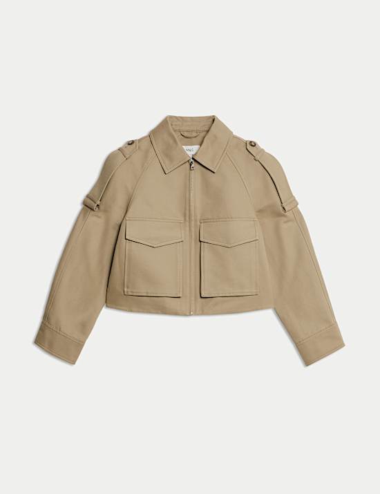 Pure Cotton Utility Trucker Jacket