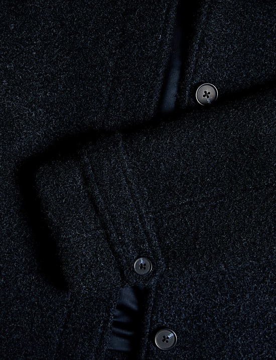 Textured Collared Short Coat