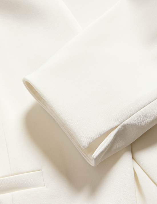 Satin Collarless Blazer