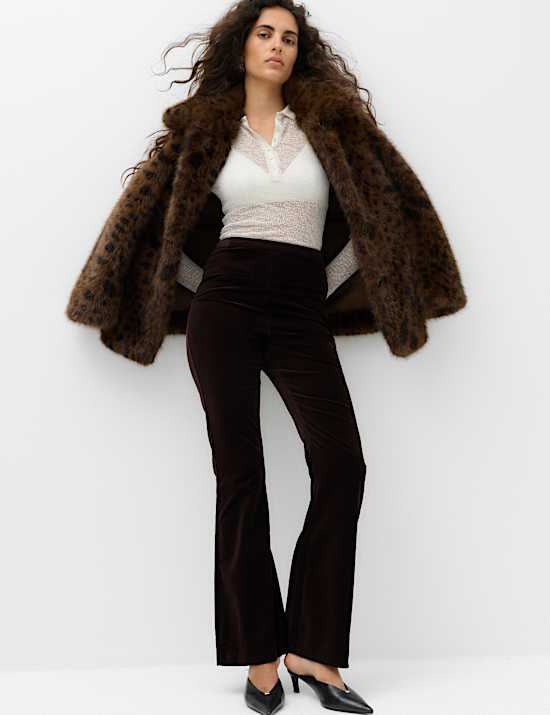 Velvet Flared Trousers
