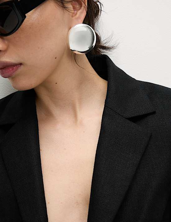 Linen Twill Rich Cropped Short Sleeve Jacket