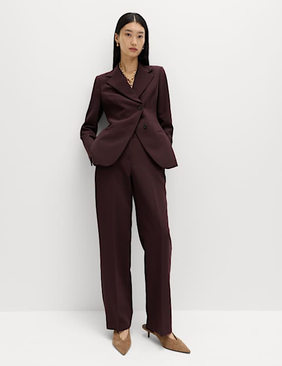 Tailored Cinched Asymmetric Single Breasted Blazer