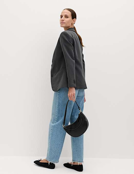 Relaxed Tailored Single-Breasted Blazer