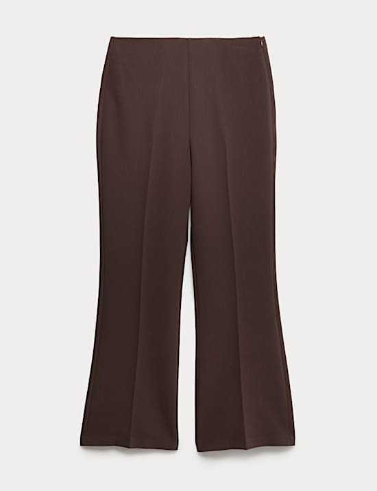Slim Side Zip Flared Trousers