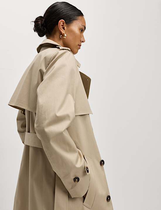 Cotton Rich Belted Longline Trench Coat