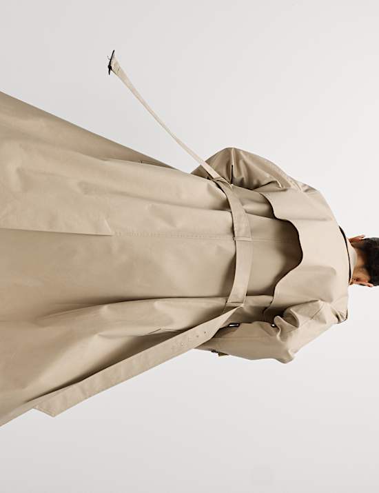 Cotton Rich Belted Longline Trench Coat
