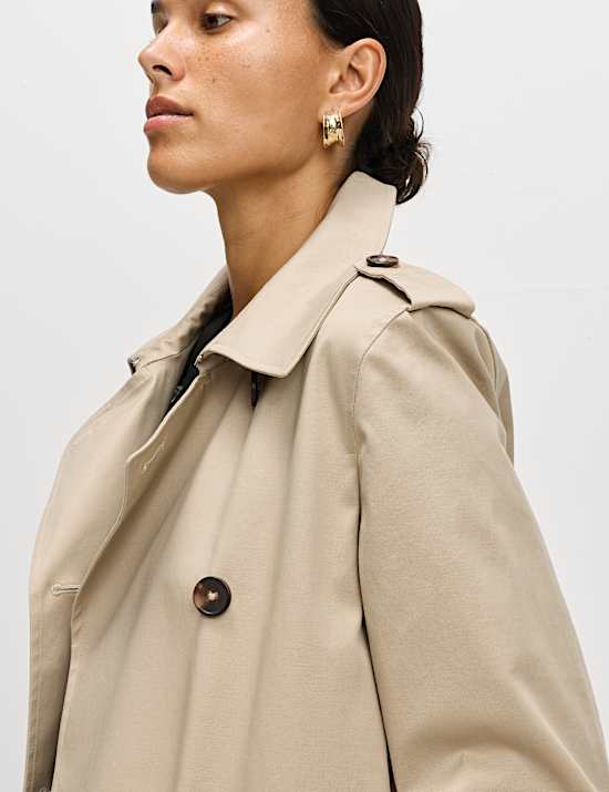 Cotton Rich Belted Longline Trench Coat