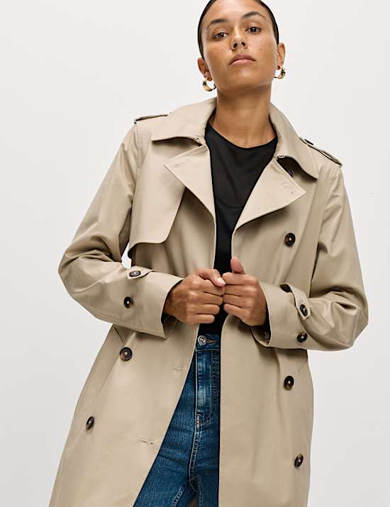 Cotton Rich Belted Longline Trench Coat