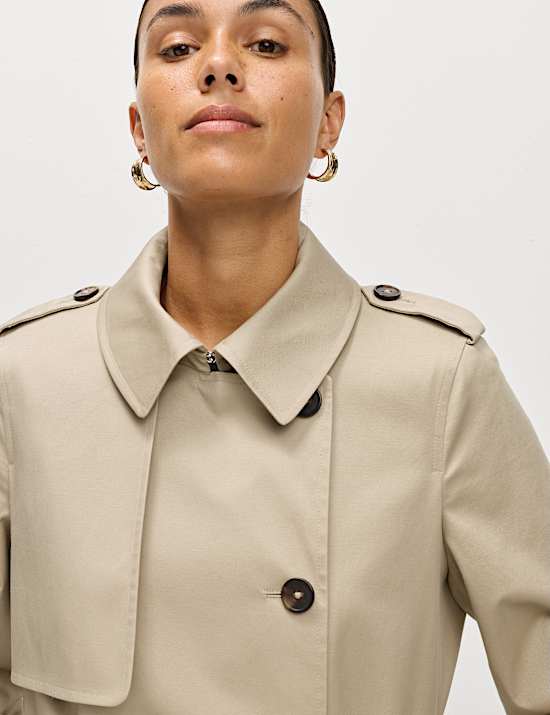 Cotton Rich Belted Longline Trench Coat