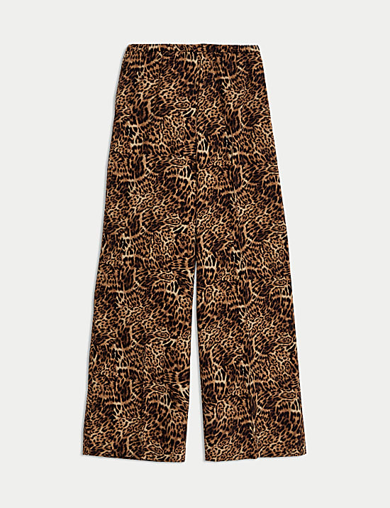 Pantalon coupe large à imprimé