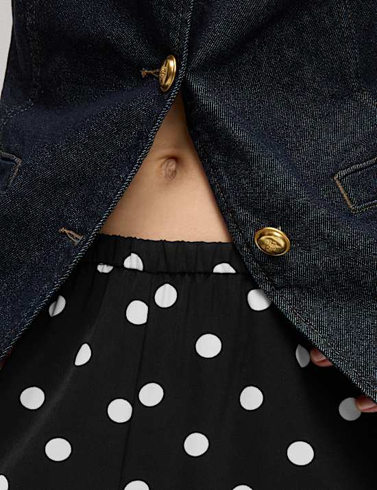 Bedruckte Hose mit weitem Bein