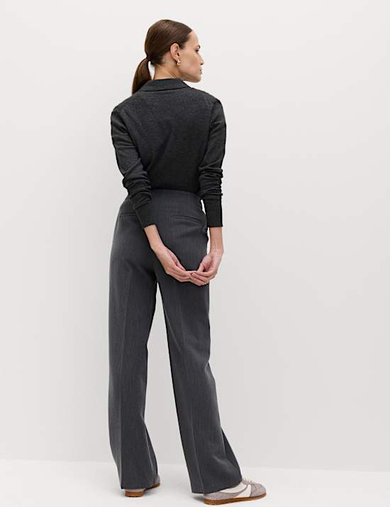 Tailored Relaxed Straight Leg Trousers