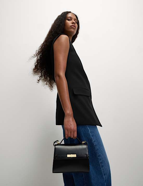 V-Neck Button Through Longline Waistcoat