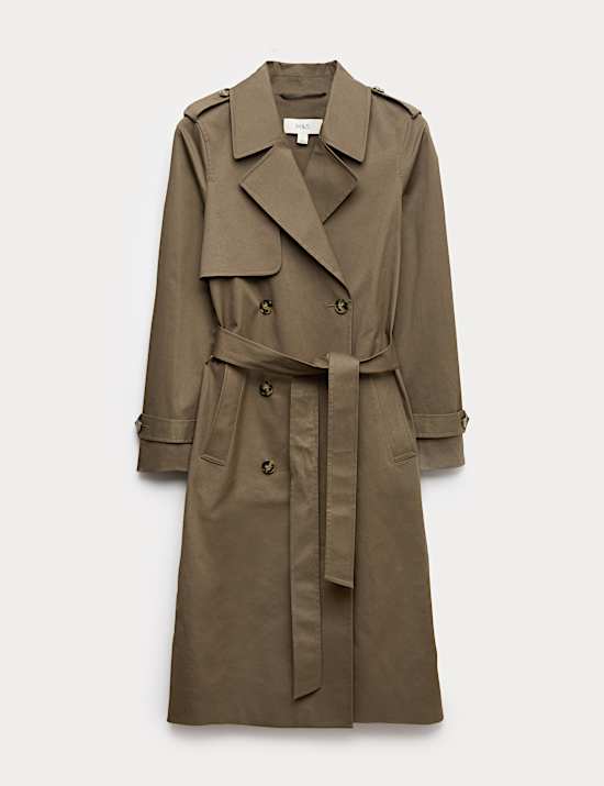 Katoenrijke trenchcoat