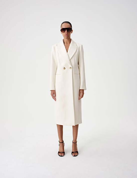 Double Breasted Longline Overcoat