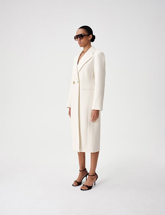 Double Breasted Longline Overcoat