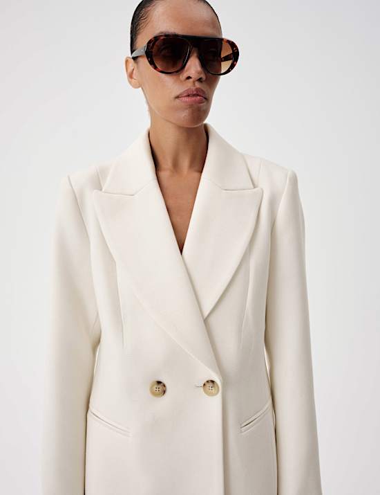 Double Breasted Longline Overcoat