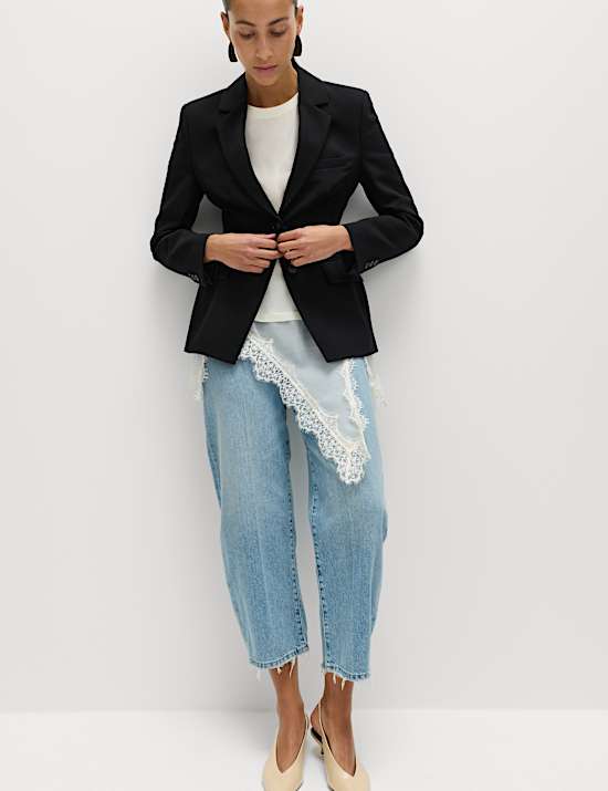 Blazer coupe ajust&eacute;e &agrave; taille cintr&eacute;e