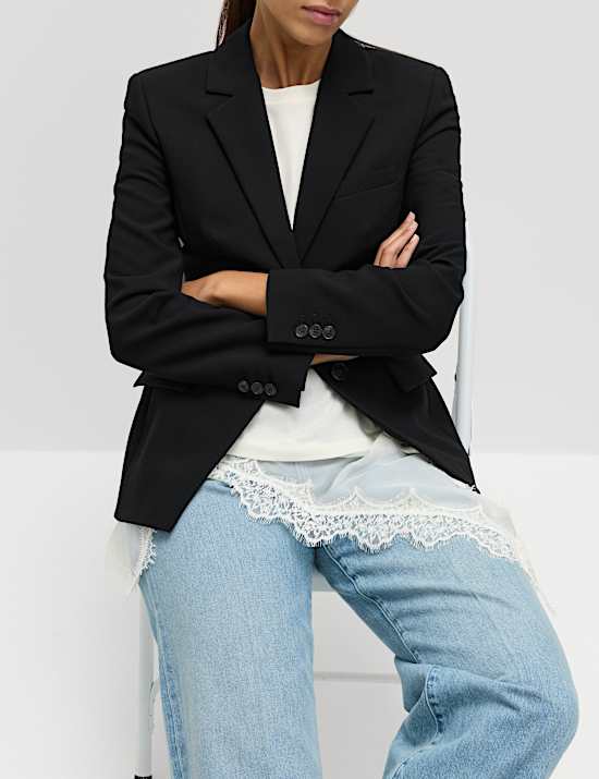 Blazer coupe ajust&eacute;e &agrave; taille cintr&eacute;e