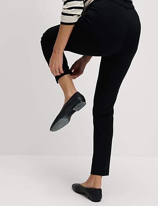 Jersey Slim Fit Ankle Grazer Trousers