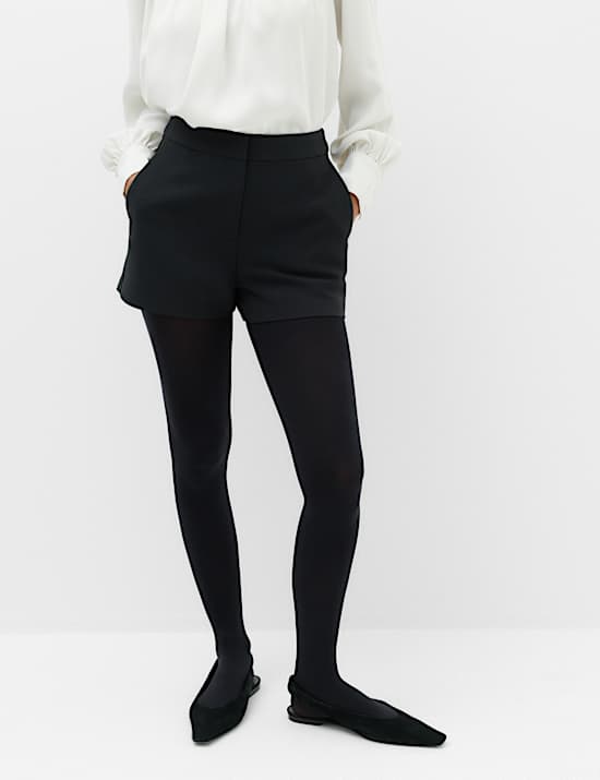 Tailored Mid Rise Cropped Shorts