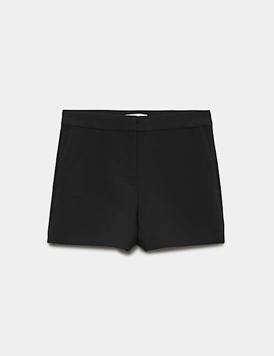 Tailored Mid Rise Cropped Shorts