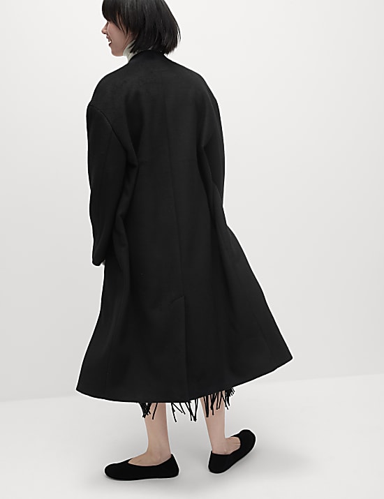Wool Blend Longline Coat