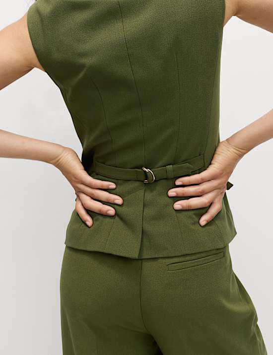 Panelled Asymmetric Waistcoat