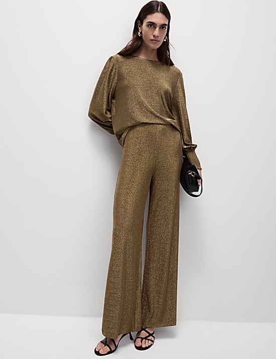 Sparkly Wide Leg Trousers