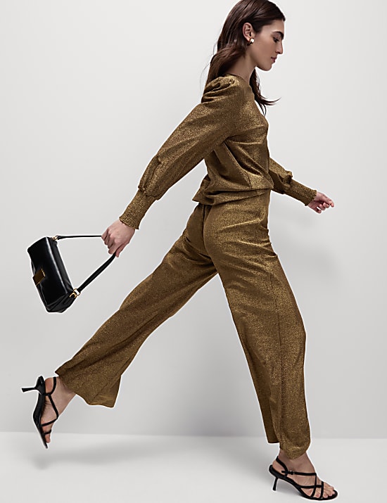 Sparkly Wide Leg Trousers