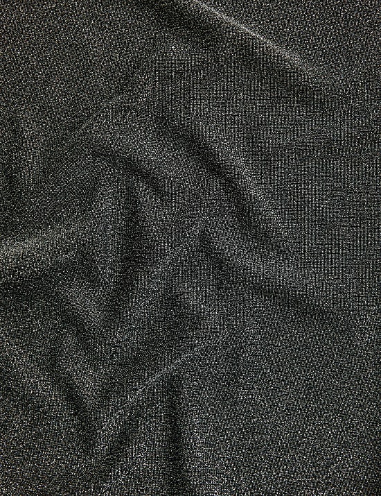 Pantalon large, effet brillant