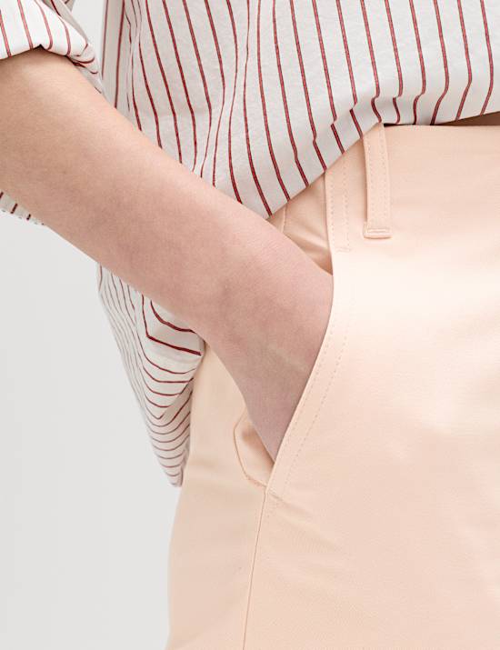 Cotton Rich Straight Leg Trousers